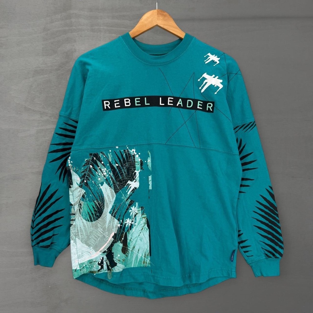 Star Wars Spirit Jersey Teal Rebel Leader May The Force Be With Us XS